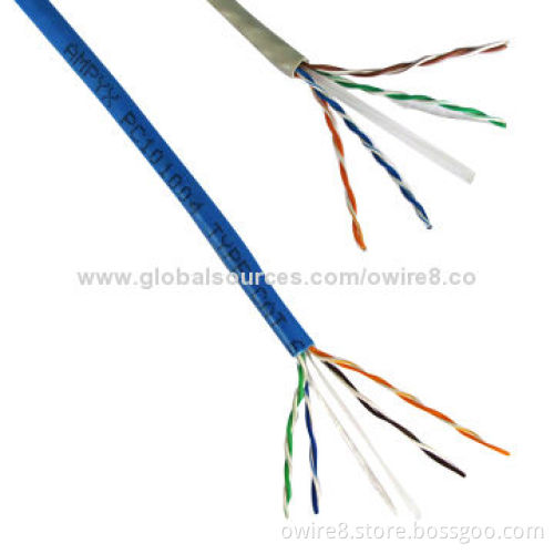 Cheapest 0.50mm CCA + CCS 4-pair 24AWG UTP Cat6e Cables, Low-frequency